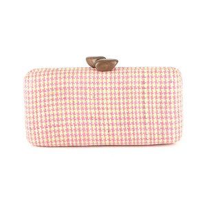 Kayu Pink Tweed Clutch